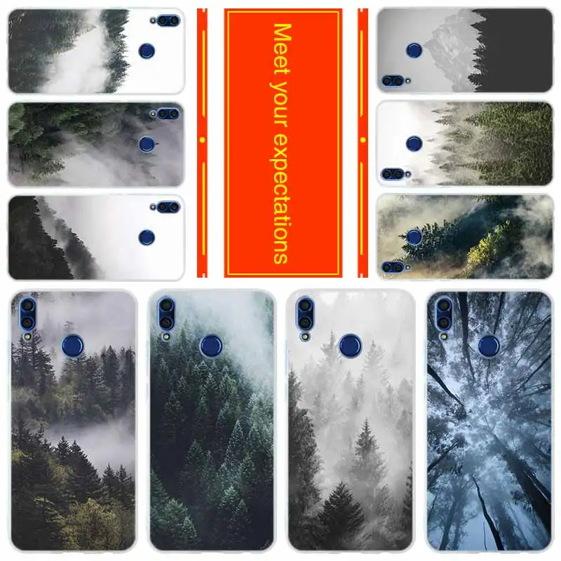 Мягкий силиконовый чехол для Huawei Honor 30 20 Pro 10 9 9X Lite 10i 9a 8a 7a 30s mountain mist black|Бамперы| |