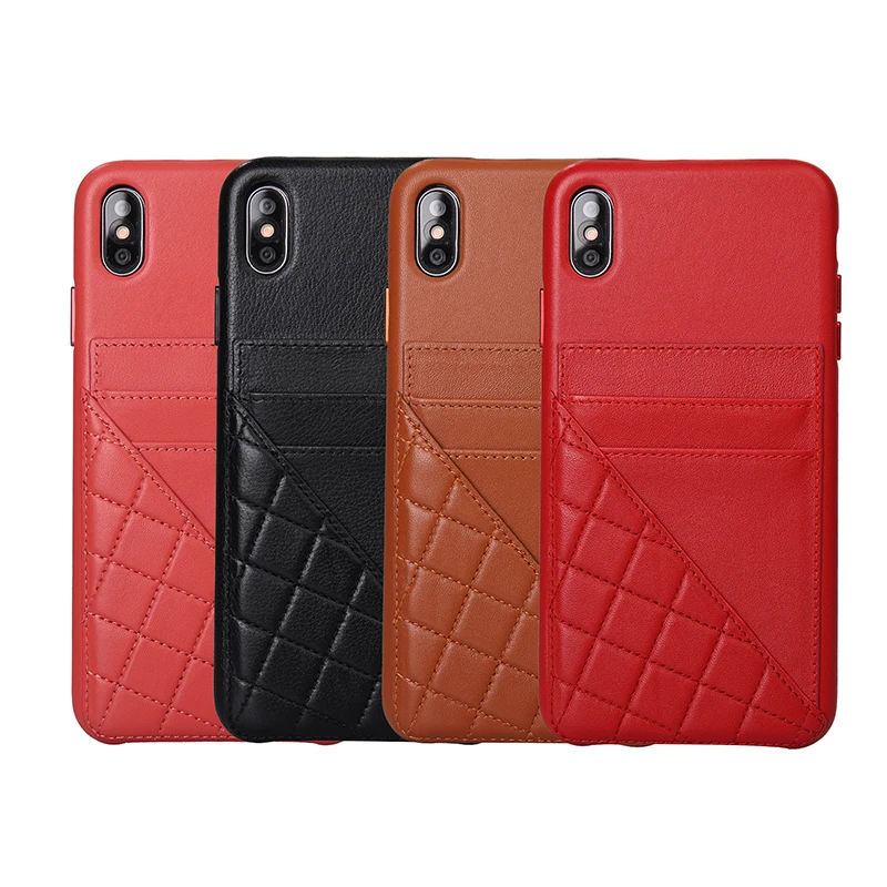 Задняя крышка из натуральной кожи для Apple iPhone X XS Max полная защита бизнес кошелек