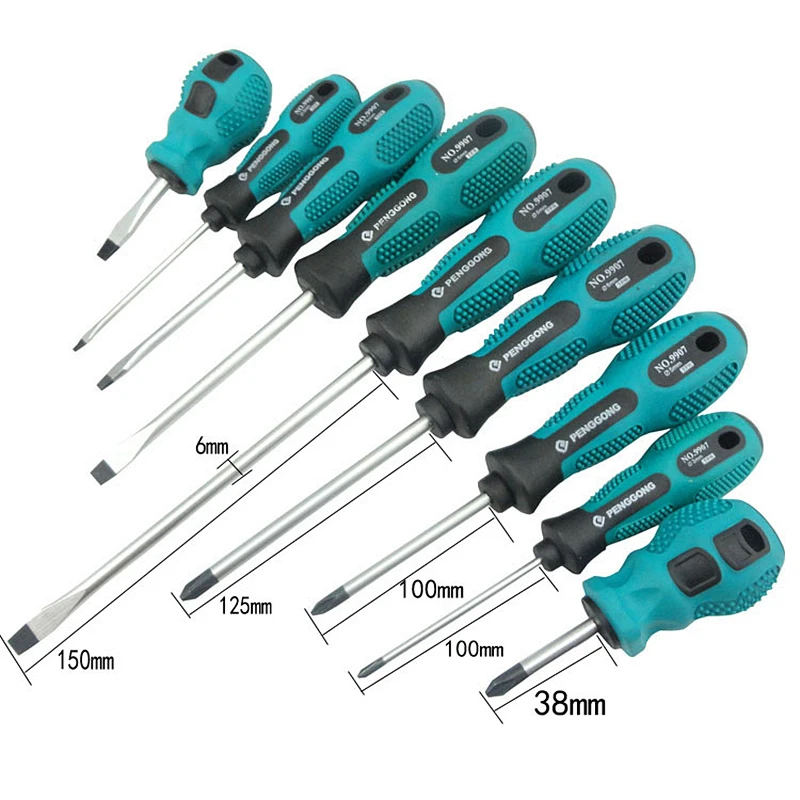 Набор прецизионных отверток комплект из 9 магнитных с крестообразными шлицевыми