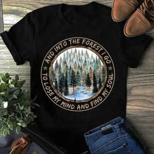 Мужская хлопковая футболка Повседневная унисекс хиппи лес чтобы проиграть мой