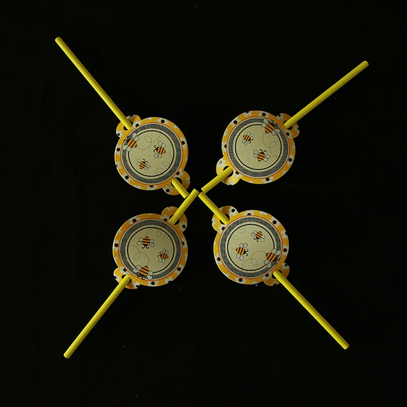 10 шт./лот бабочка пчела одноразовые соломинки бабочек и пчел День Рождения