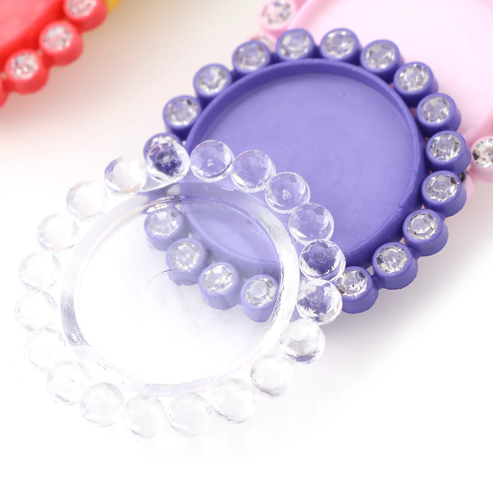 50 шт./компл. цветные круглые оправы стразы для кабошона основа смесь цветной