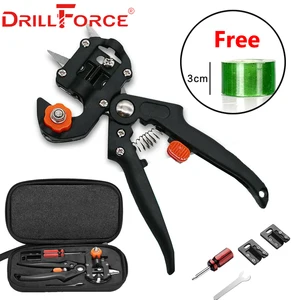 Drillforce садовые инструменты, прививочный секатор, измельчитель, вакцинация, резка деревьев, растений, секаторы, ножницы, ножницы + лента для прививки 3 см