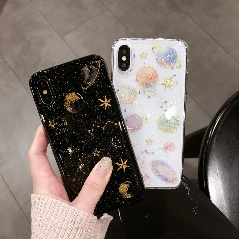 Роскошный блестящий симпатичный чехол для iPhone 12 11 Pro Max X XR XS 7 8 6 S Plus SE 2020 мягкий