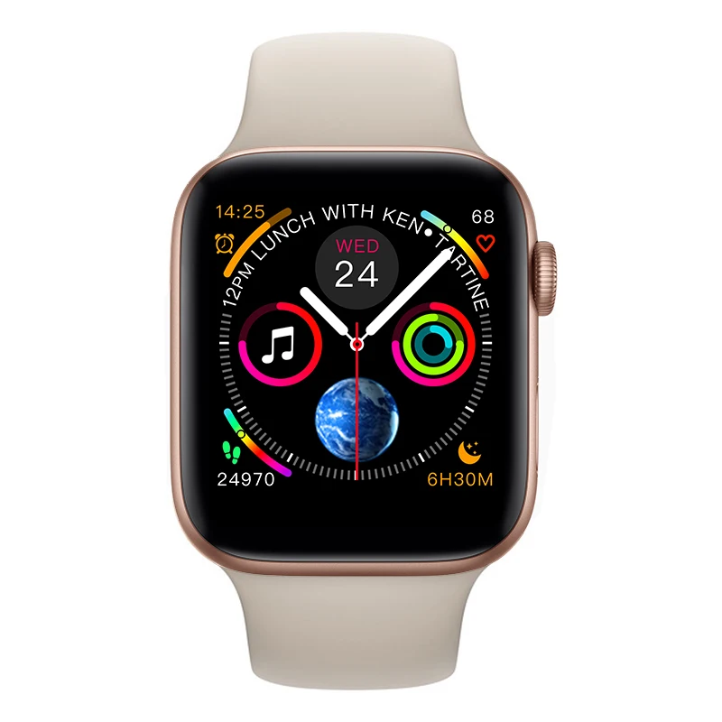 rose gold Letine W54 смарт-и модные стильные часы фитнес-монитор пульсометр Bluetooth контроль беспроводной зарядки Смарт-часы - Цвет: rose gold