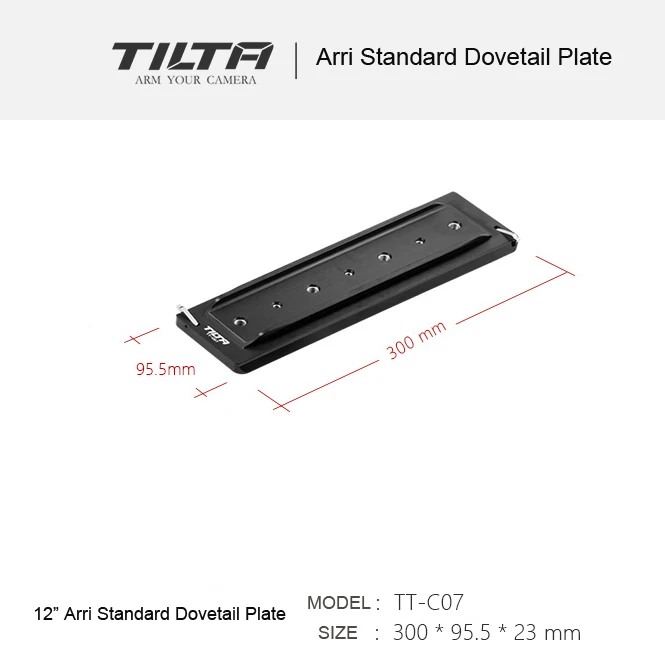 Tilta TT C07 12 &quot/14&quot/18 &quot/24&quot ARRI стандарт легкий ласточкин хвост пластина Крепление