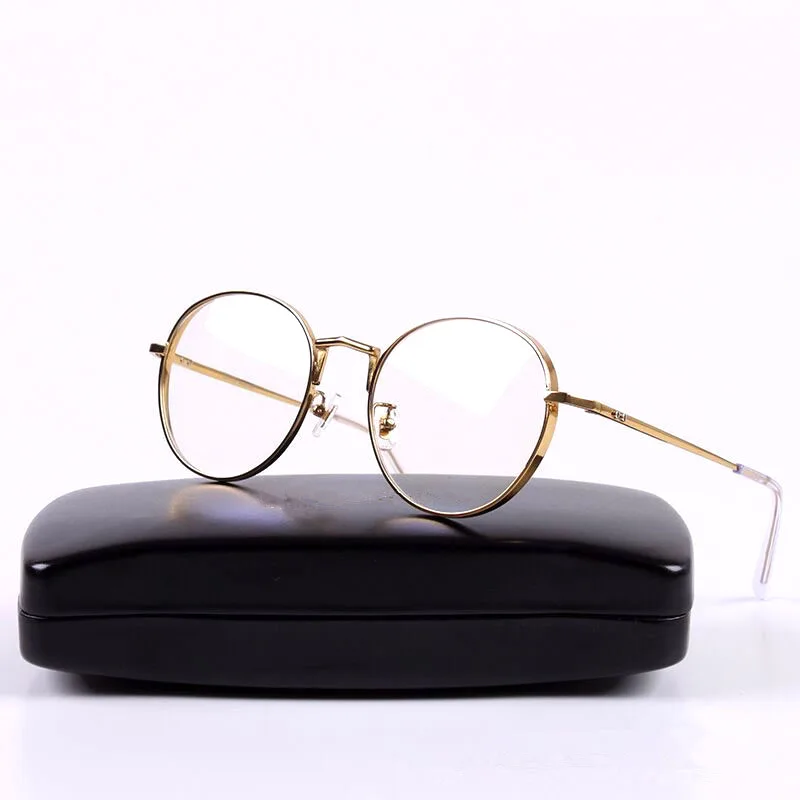 

Korean Glasses Liberty Gold Metal Circle Round Frame Glasses Eyeglasses Women Fashion Accessories 2018 Myopia Eyeglasses Frames