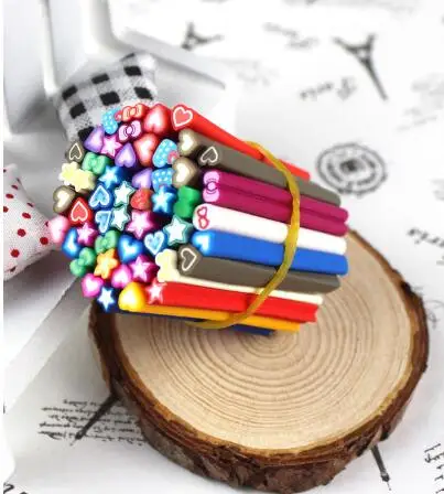 5 СМ полосы Nail Art Fimo Наклейки 3D Полимерная Глина Фрукты Цветы Перо DIY Типсы