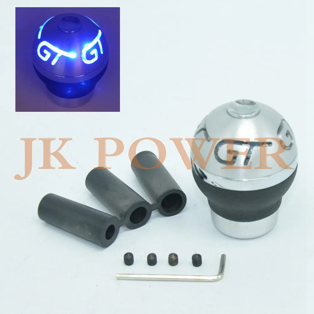 

Aluminum Blue Lighted Universal Gear Shift Knob GT