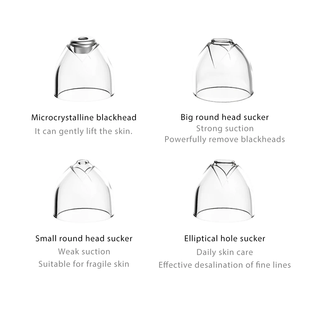 Черный спортивный очиститель пор для удаления черных точек лица вакуумная