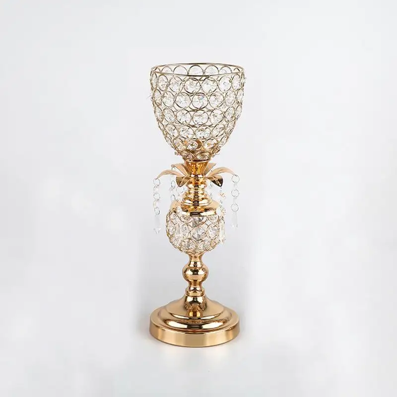 37cm height Peandim кристаллы подсвечники золотой канделябр Свадебная вечеринка стол центральные подсвечник для дома свеча Стэн - Цвет: 37cm height