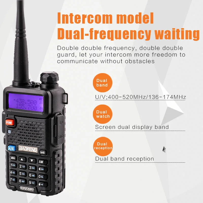 Walkie talkies 2 pcs powerful long range radio comunicador 30km baofeng uv 5r 5w vhf uhf radio ham transmitter two way radio cb