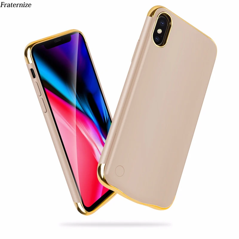Тонкий ударопрочный чехол для зарядного устройства iPhone XR XS Max перезаряжаемый