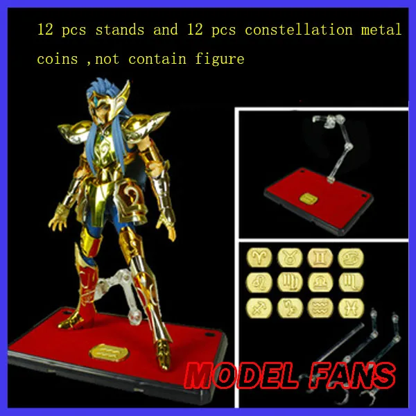 Модель поклонников 12 шт./лот золотая ткань saint seiya Миф экшн игрушка EX stand содержит