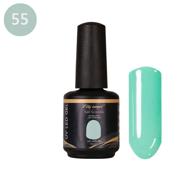 55 Lily Angel ногтей Гель-лак DIY Nail Art Блеск 15 мл гель Лаки Долгое УФ-светодиодный Soak Off светодиодный гель лак 32-62 - Цвет: 55
