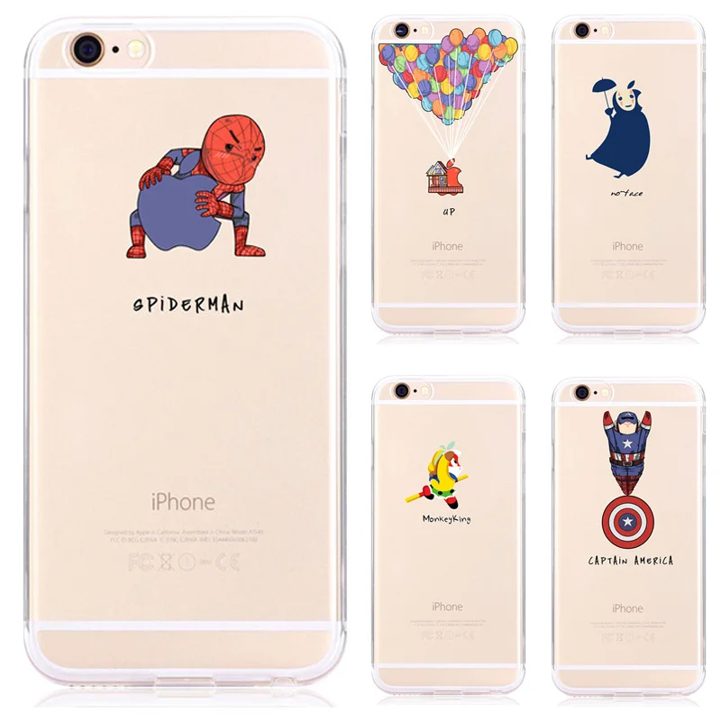 Чехол для телефона Apple IPhone 6S чехол мультфильм Сакура Супермен мягкая прозрачная