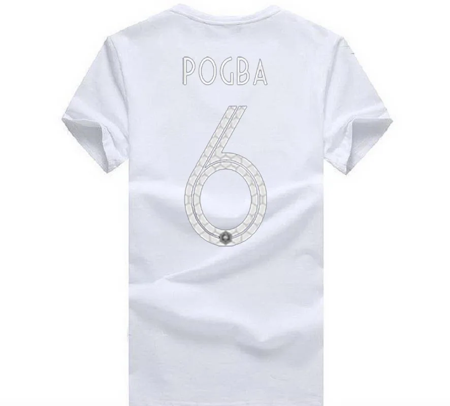 2018Wor1d чашка мода POGBA 6 футболка футболист Топ Футболка мужская 100% хлопок с круглым