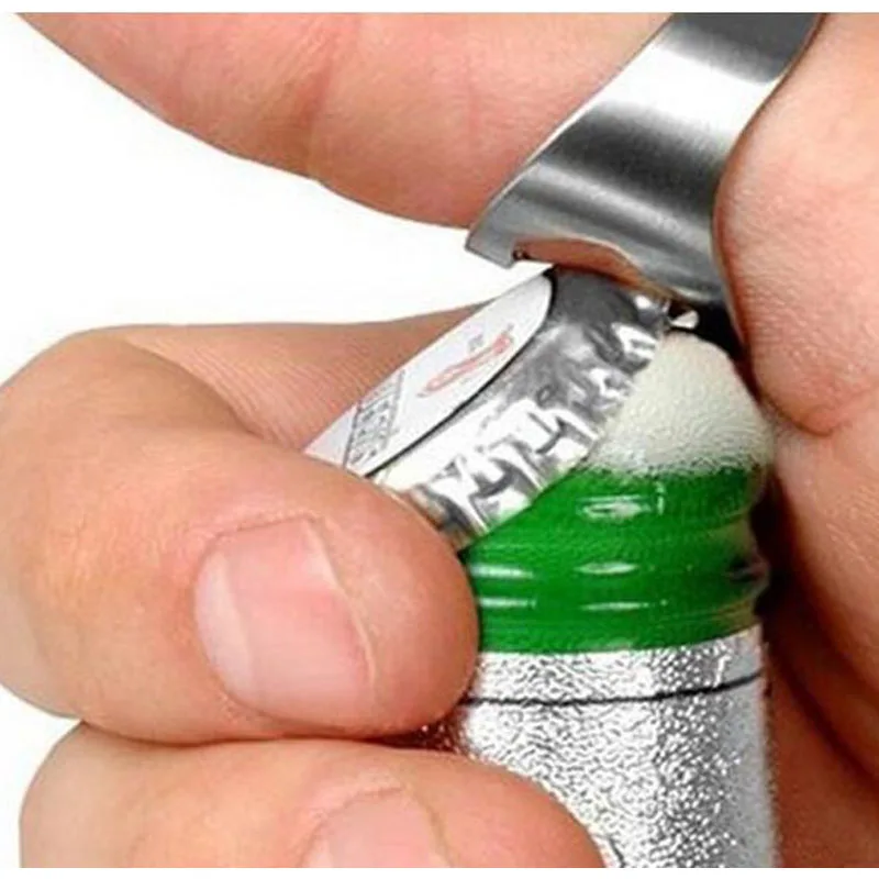 Новый список нержавеющая сталь палец кольцо открывалка Творческий