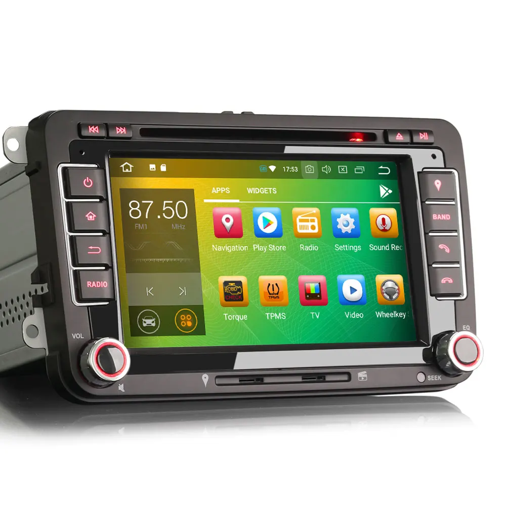 7 &quotAndroid 9 0 Pie OS автомобильный DVD Мультимедиа Навигация GPS радио для Skoda Rapid 2012 2013 и