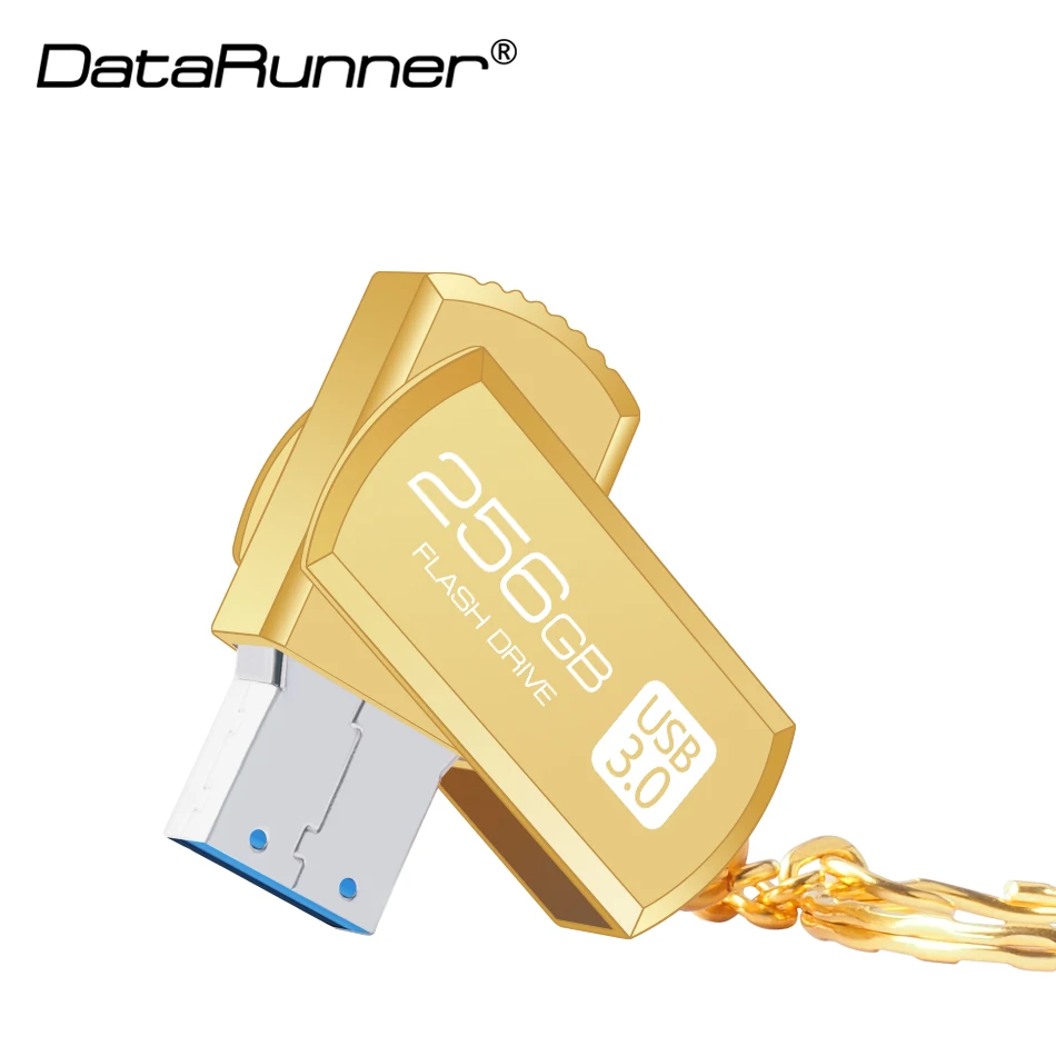 Новый Usb 3 0 DataRunner металлический флеш накопитель вращение USB флешка 8 ГБ 16 32 64 Гб 128 256