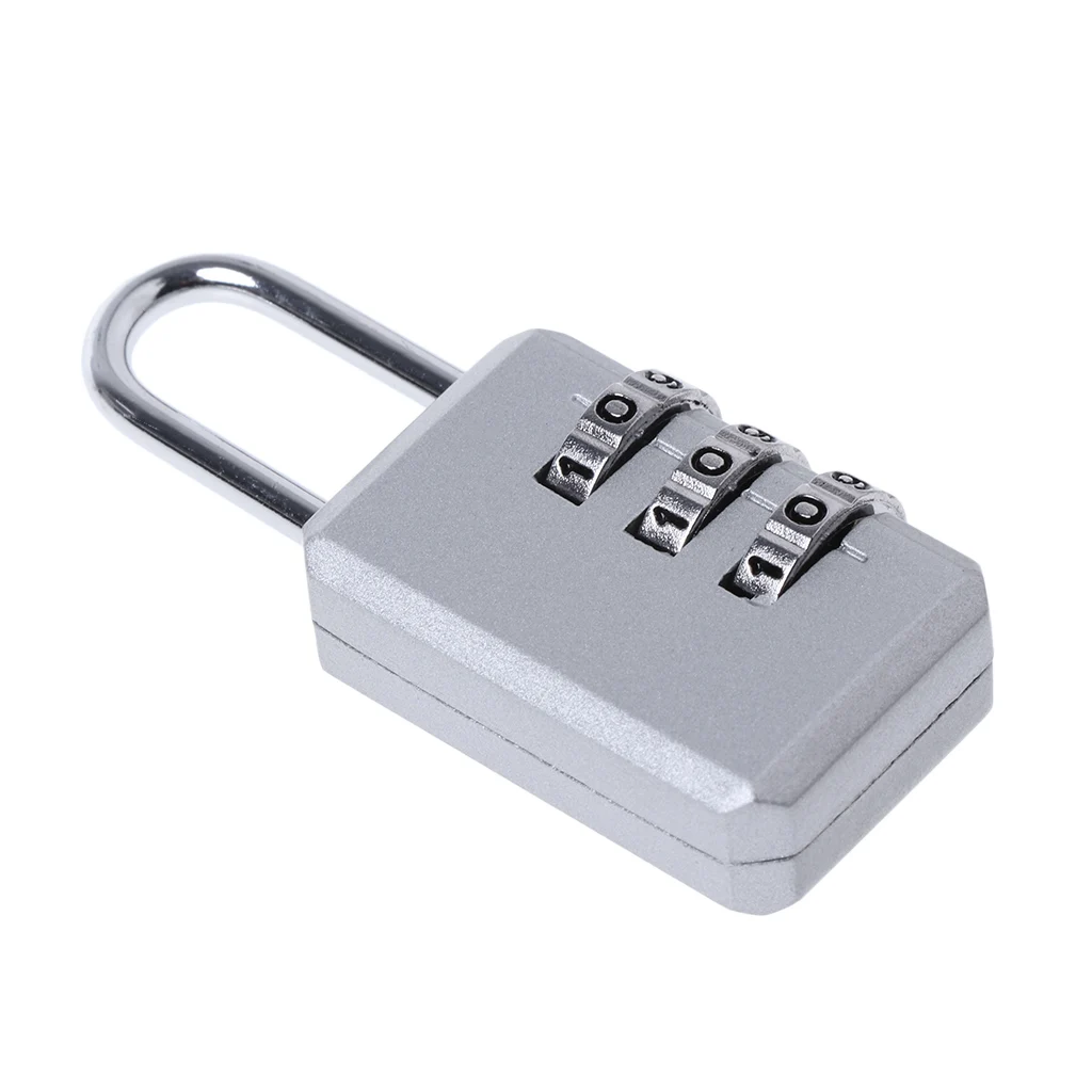 Mini 3 цифры сбрасываемый Комбинации Чемодан чемодан замок серый | Обустройство