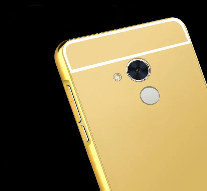 Роскошный чехол для huawei Honor 6 8 9, Зеркальный Алюминиевый бампер, металлическая акриловая задняя крышка для huawei Honor 5C 5X 6C 6A, чехлы для телефонов