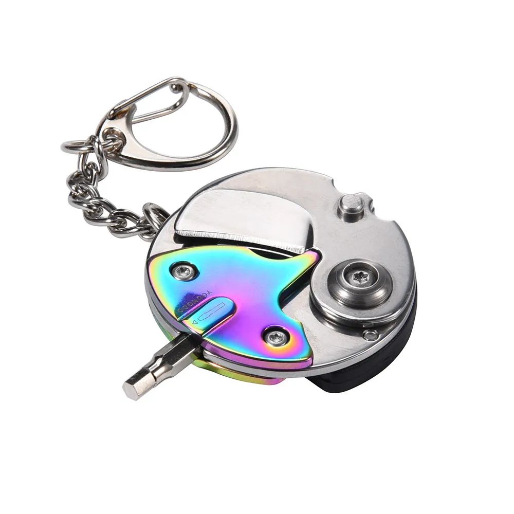 Multicolor Складная щелевая отвертка Складная отвертка EDC Многофункциональный гаджет часы очки Рамка обслуживание - Цвет: Multicolor