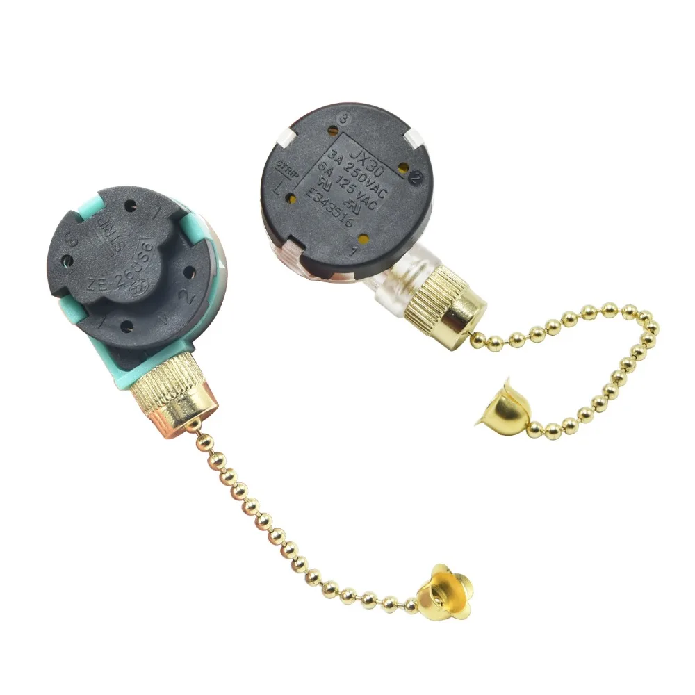 Потолочный вентилятор переключатель на молнии с 3 скоростями и нулевой