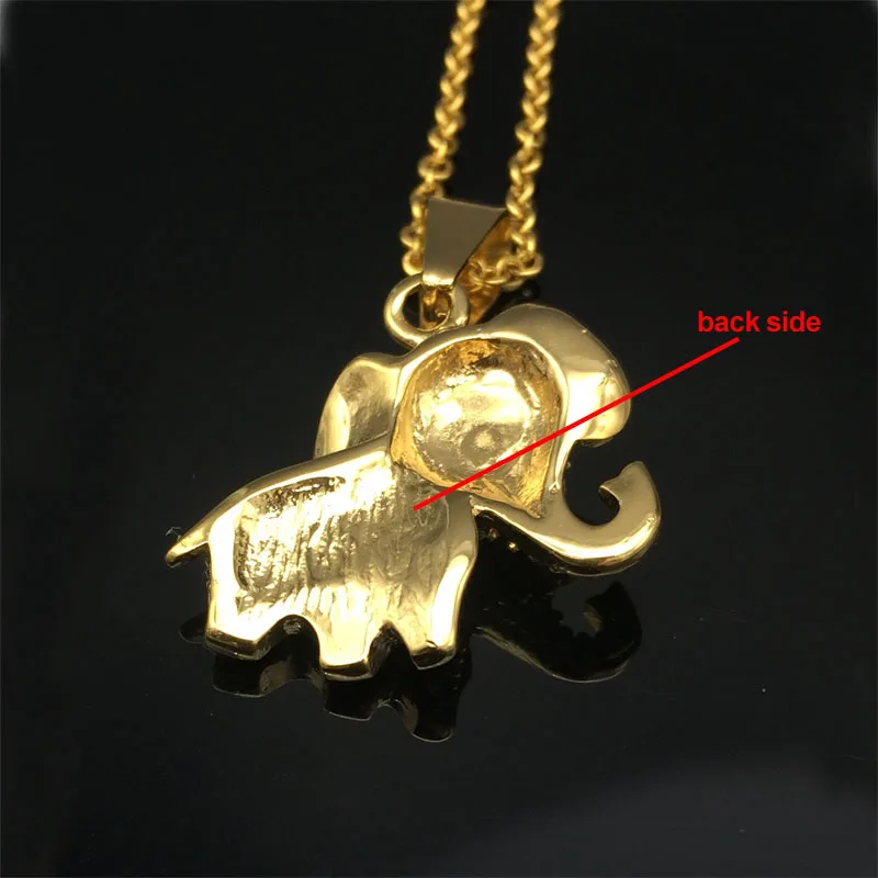 Ожерелье с подвеской в виде слона из нержавеющей стали стиле хип хоп рок Африки
