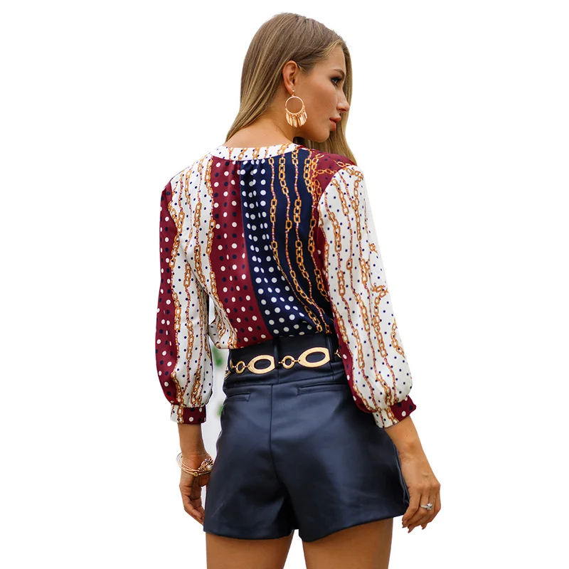 2019 spring new shirt shirt bohemian holiday style womens tops and blouses N30D