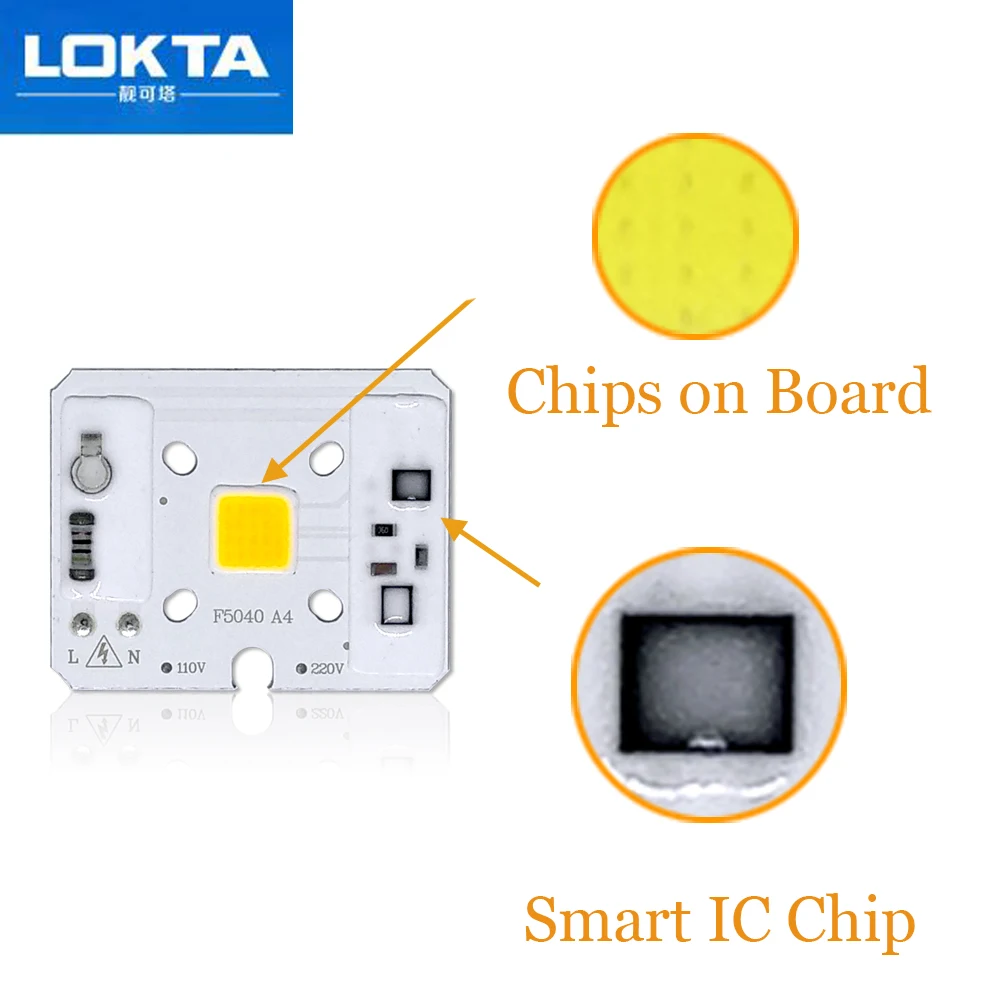 5 шт./лот 10 Вт AC220V /110V Smart IC COB чип светодиодные лампы световые бусины для DIY