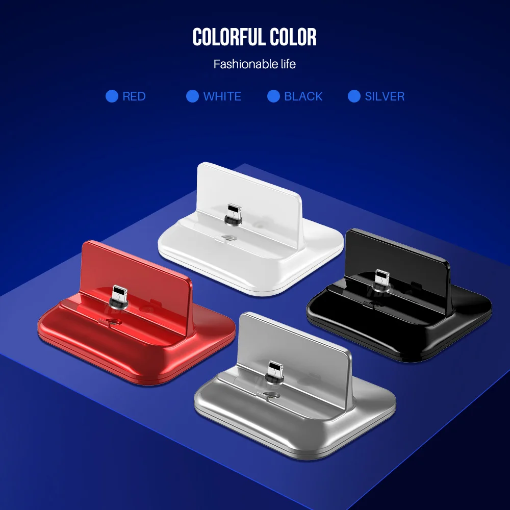 Магнитное зарядное устройство YBD для iPhone Huawei док станция Samsung Xiaomi Android Type C Micro Stand