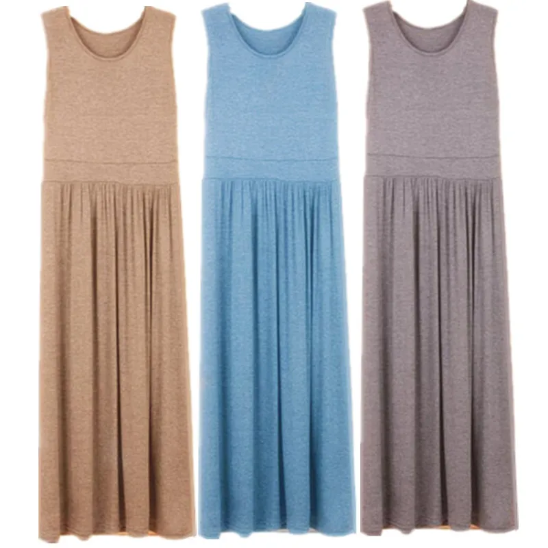 Женское длинное платье в новом стиле 2020 облегающее пляжное без рукавов летнее