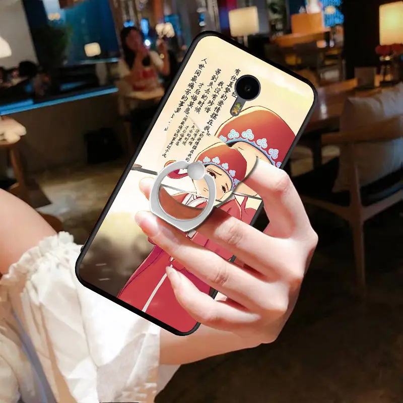 Meizu M6 5.2 inch Case Creative Painted TPU Silicone With Bracket Ring All Inclusive For Phone #VA | Мобильные телефоны и