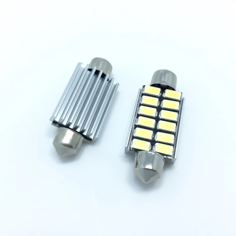 2 шт./лот 41 мм 12SMD 5630 LED Canbus Автомобильная гирлянда для салона купольная Лампа