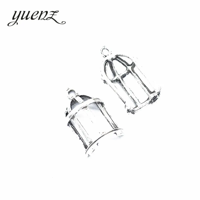 YuenZ 5 шт. 2 цвета Тибетский посеребренный Кулон Античная клетка для птиц Подвески