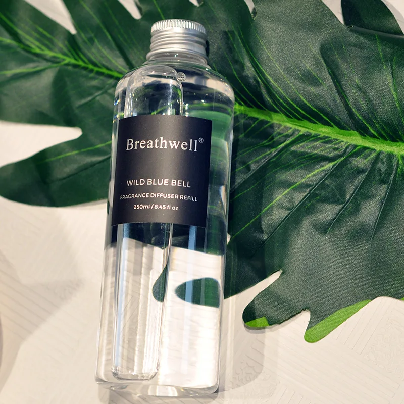 1 шт Breathwell 250 мл Рид диффузор заправка бутылки бамбука Shangri-la Bluebell фрезия встретиться лимонник, и т. д