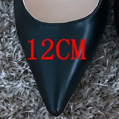 black AL12 Туфли на высоком каблуке 8, 10, 12 см; женские туфли из лакированной кожи с острым носком; женские вечерние свадебные туфли-лодочки; женские летние туфли на высоком каблуке - Цвет: black AL12