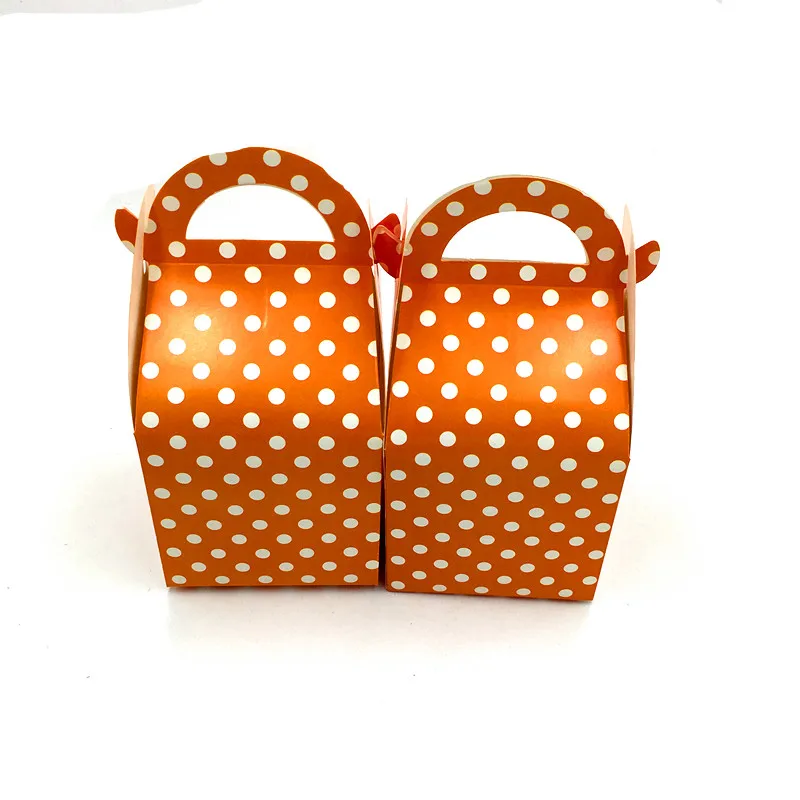 ORANGE 6 шт./лот горошек коробки для конфет на день рождения вечерние Свадебные Сувениры Коробка для сладостей Детские любимые подарочные коробки с днем рождения вечерние поставки - Цвет: ORANGE
