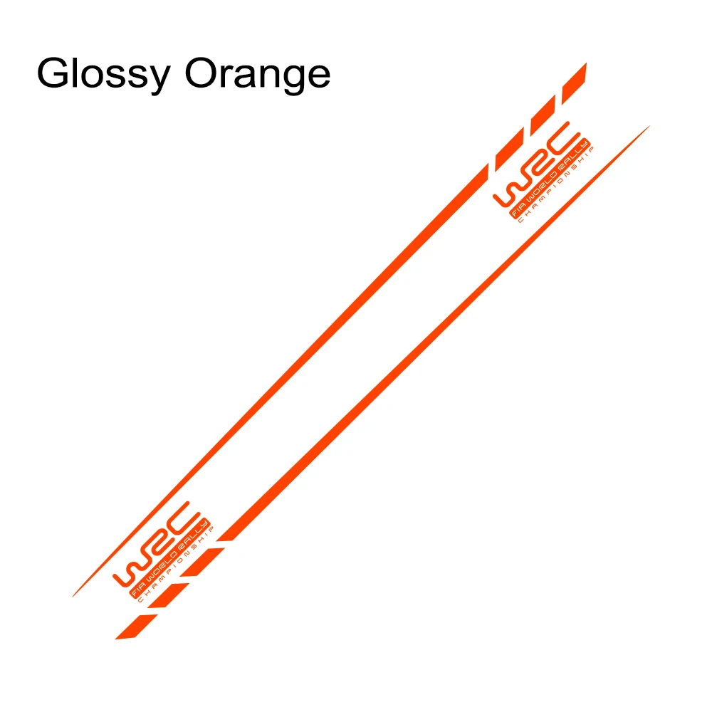 Glossy Orange 2pcs Car Side Skirts Stickers Stylish Graphics Auto DIY Styling Vinyl Decals Car Tuning Accessories For Ford Focus 2 3 MK2 MK3 - Название цвета: Glossy Orange