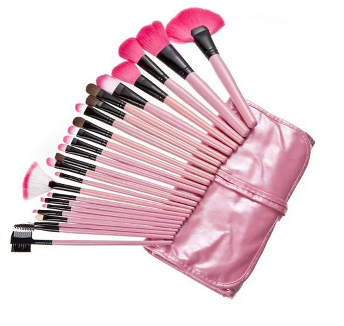 OutTop Pro 24Pcs Pouch Bag Case Superior Soft Cosmetic Makeup Brush Set Kit 6A16 Drop Shipping | Красота и здоровье