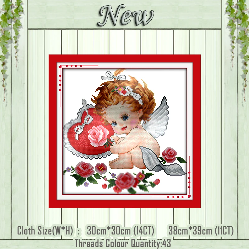 Картина Cupid cherub and dove рассчитана на холст DMC 11CT 14CT наборы Сделай Сам Набор для