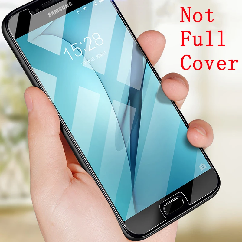 glass film on for samsung a6 plus a8 a 3 5 6 7 8 2016 2017 2018 tempered glas screen protector not full cover | Мобильные телефоны