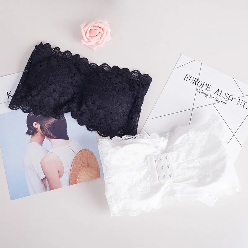 3 цвета популярный летний сексуальный кружевной топ без бретелек бесшовный