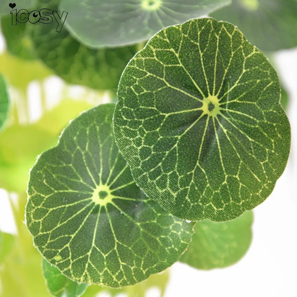 12 голов искусственные растения зеленый лист трава офисные декоративные цветы