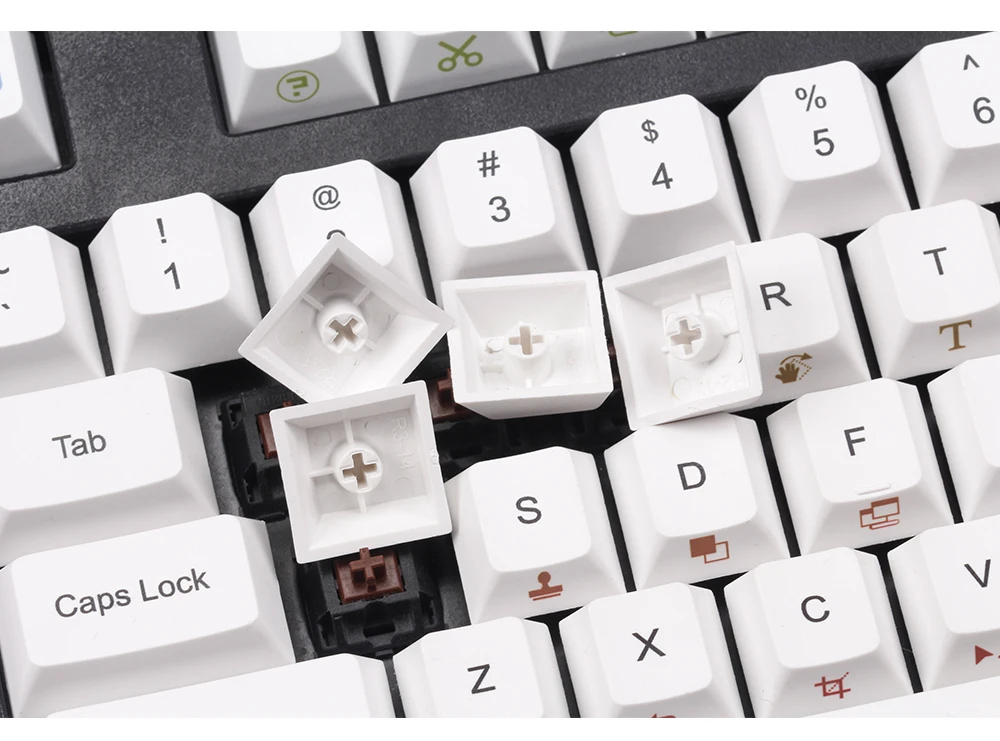 Photoshop keycaps Dye subbed 104 клавиш Вишневый профиль колпачки для cherry mx ANSI layout mechaniack клавиатуры