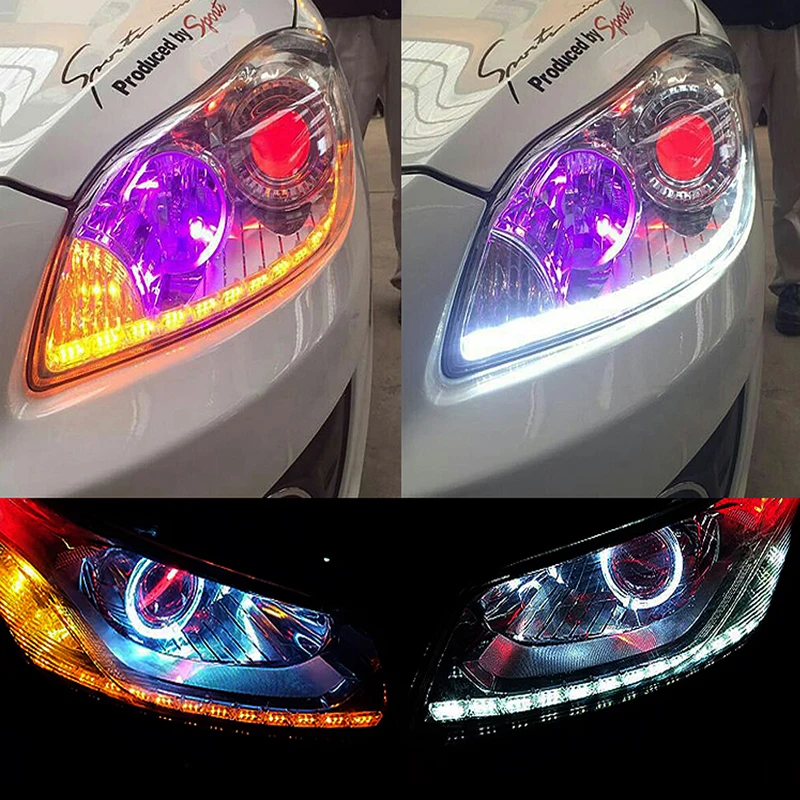 Светодиодная лента для дневных ходовых огней Lada kalina niva largus vaz samara 2110 4x4 granta vesta