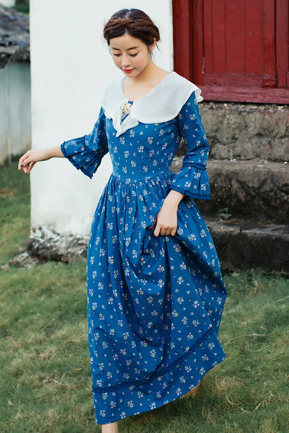 2018 весна женское платье Винтаж Ретро французский стиль Элегантный Питер Пэн