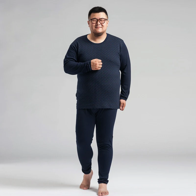 thin pls-2 Сексуальное Красное осеннее тонкое хлопковое нижнее белье размера плюс 5xl, пижамный комплект для мужчин, длинные рукава, подштанники для мужчин, пижамы для мужчин, новинка 130 кг - Цвет: thin pls-2