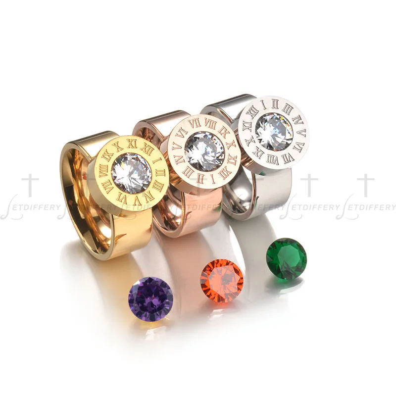 Женское кольцо с римскими цифрами Letdiffery Сменное из нержавеющей стали